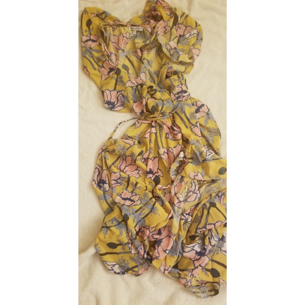 Floral Print Ruffle Dress - Picture 2 of 5